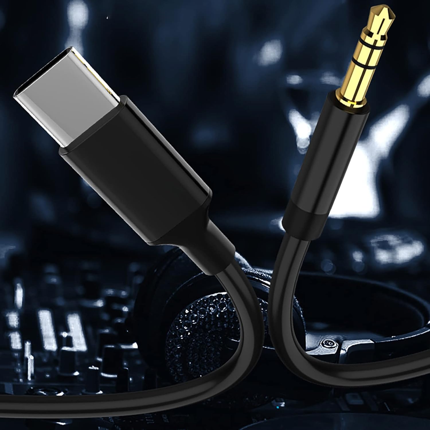 USB C to 3.5mm Aux Cable Male to Male Type C to 3.5mm Stereo Audio Car Aux Cables Headphones Adapter for All Type c Devices USB C to 3.5mm Aux Cable Male to Male Type C to 3.5mm Stereo Audio Car Aux Cables Headphones Adapter for All Type c Devices